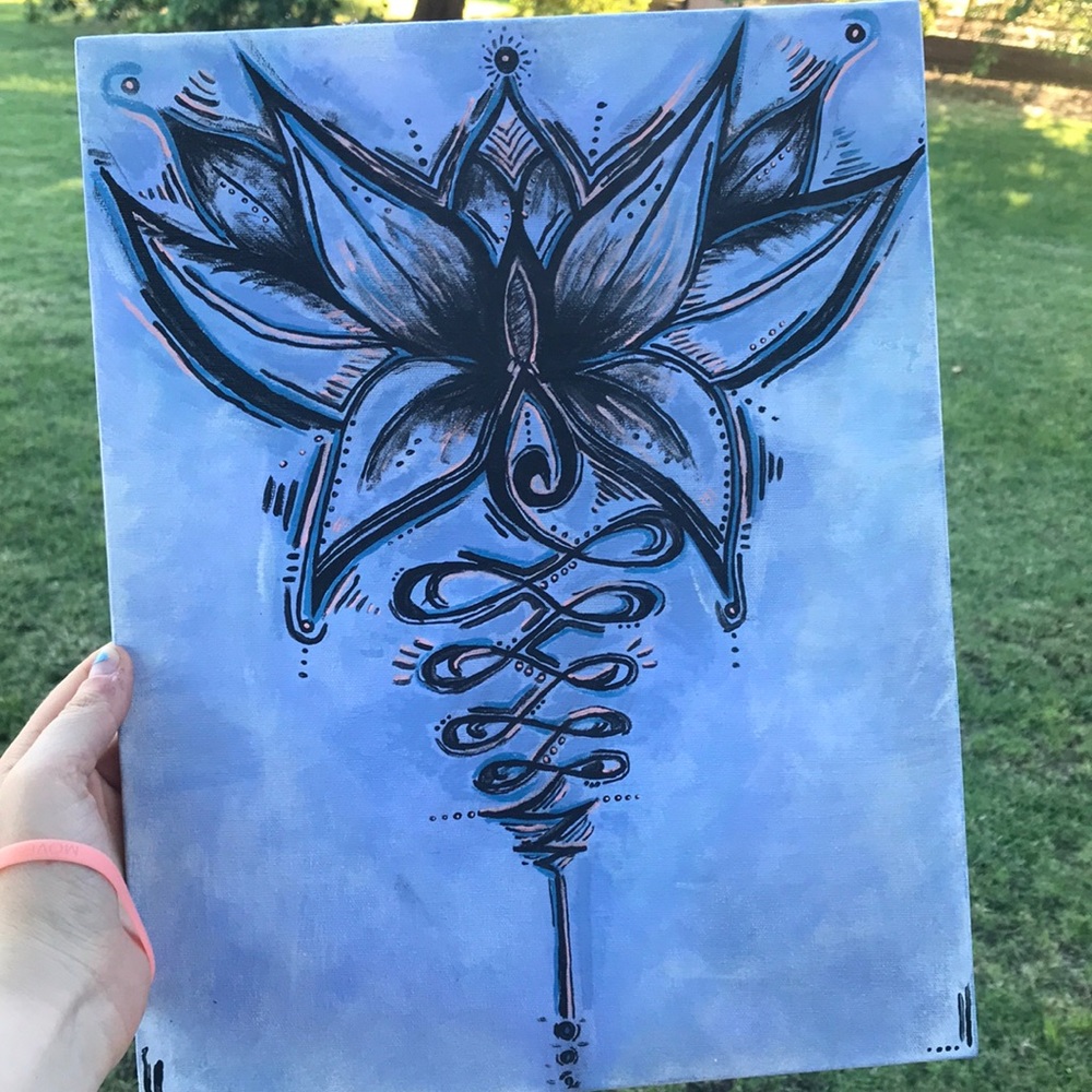 Lotus flower original watercolor